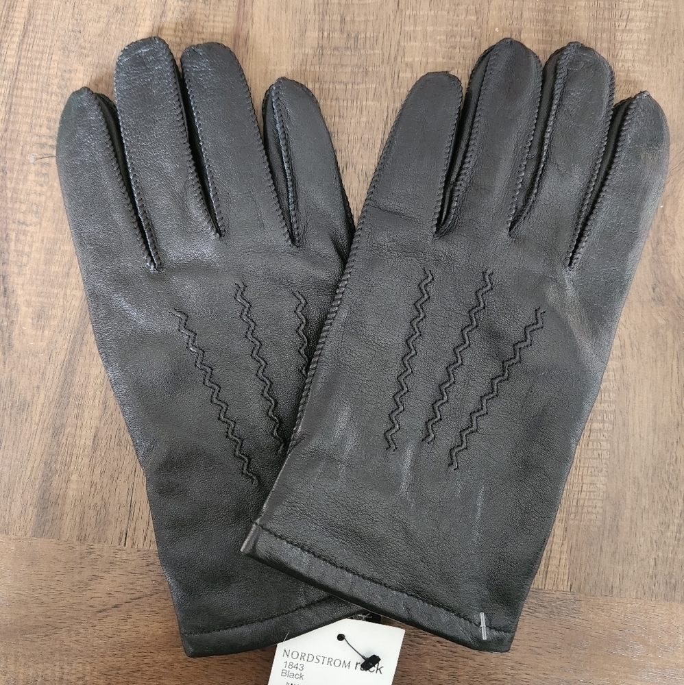 Nordstrom Black Leather Gloves